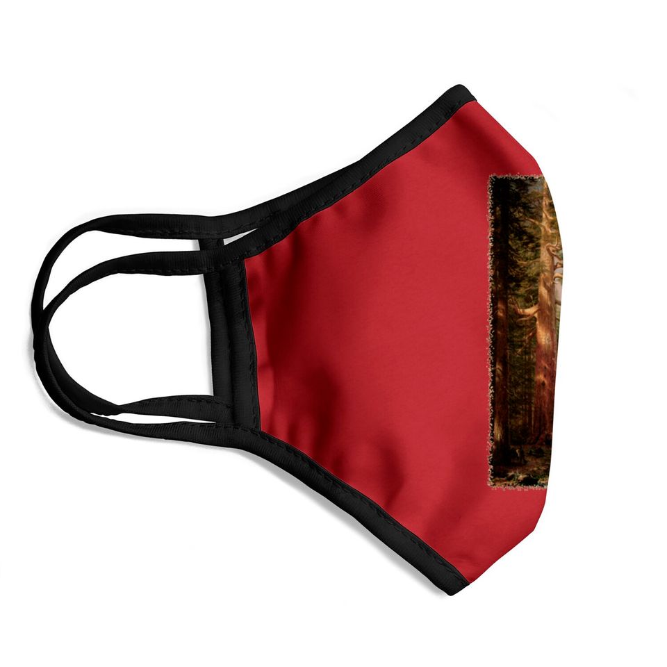 Redwood Trees by Albert Bierstadt - Redwood Trees - Face Masks