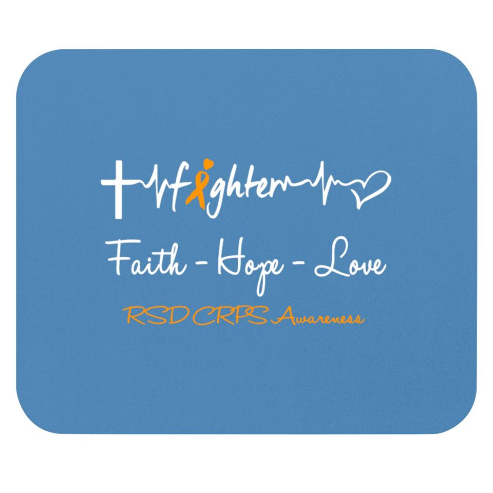 RSD CRPS Fighter Faith Hope Love Support RSD CRPS Awareness Warrior Gifts - Rsd Crps Awareness - Mouse Pads