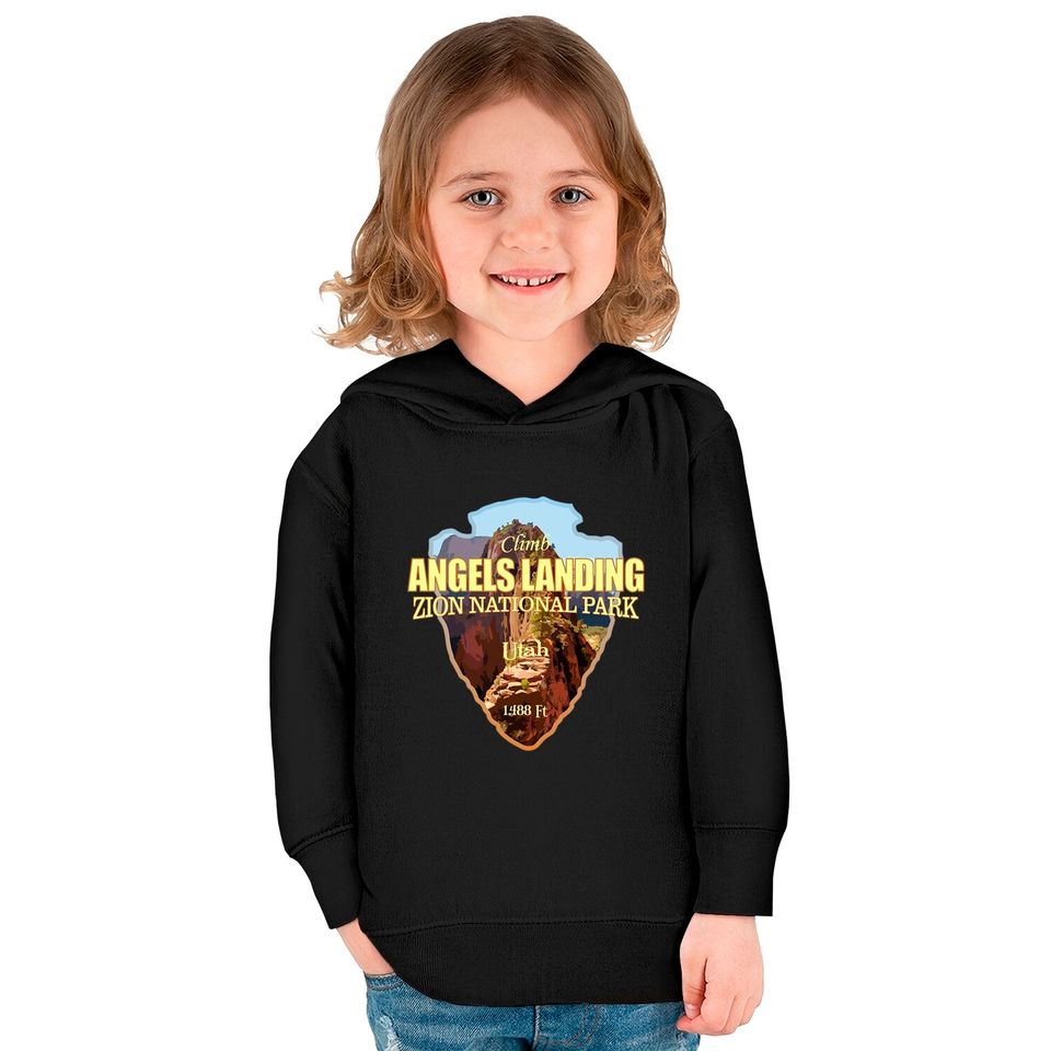 Angels Landing (arrowhead) - Angels Landing - Kids Pullover Hoodies