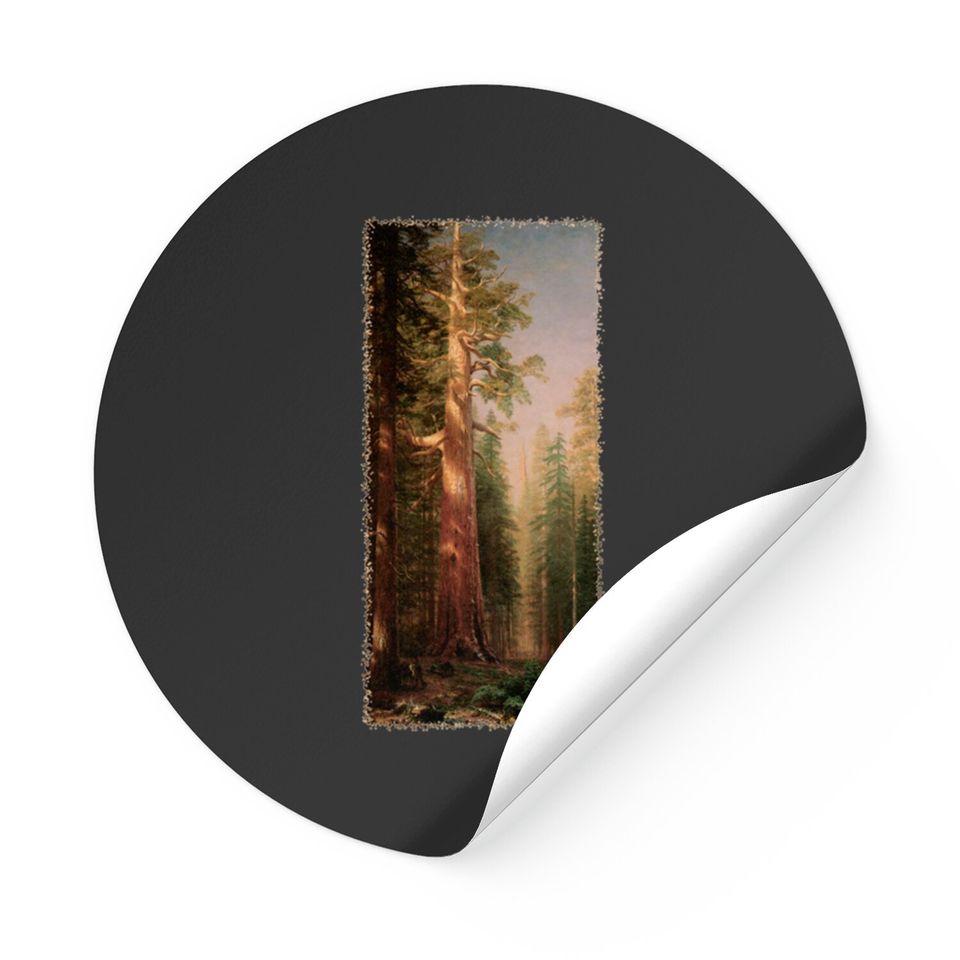 Redwood Trees by Albert Bierstadt - Redwood Trees - Stickers