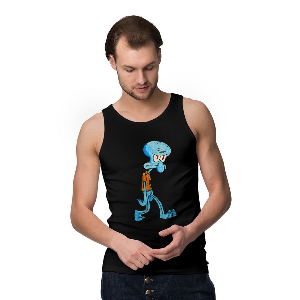 Grumpy Squidward - Squidward - Tank Tops