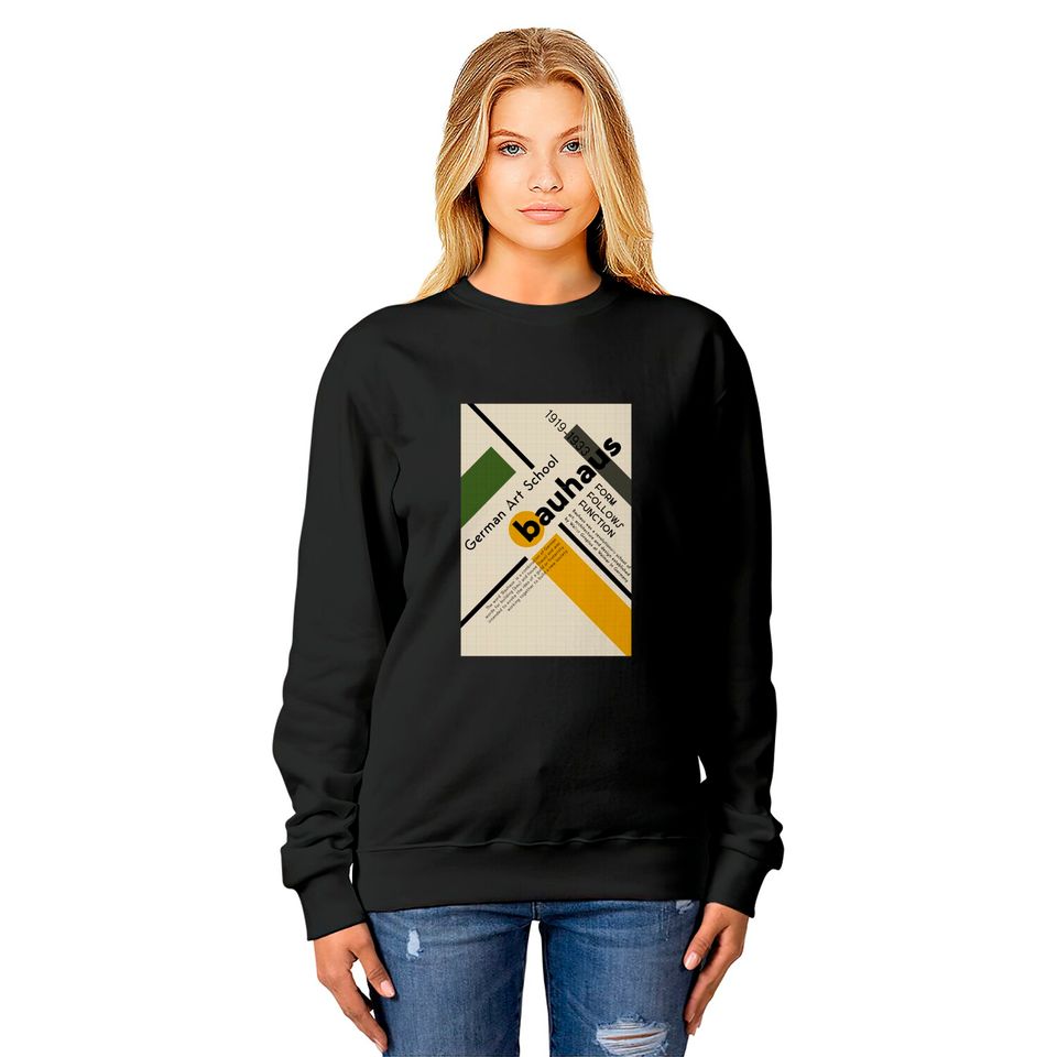 Bauhaus German Art School Retro Vintage Poster Design Sweatshirts - Bauhaus - Sweatshirts