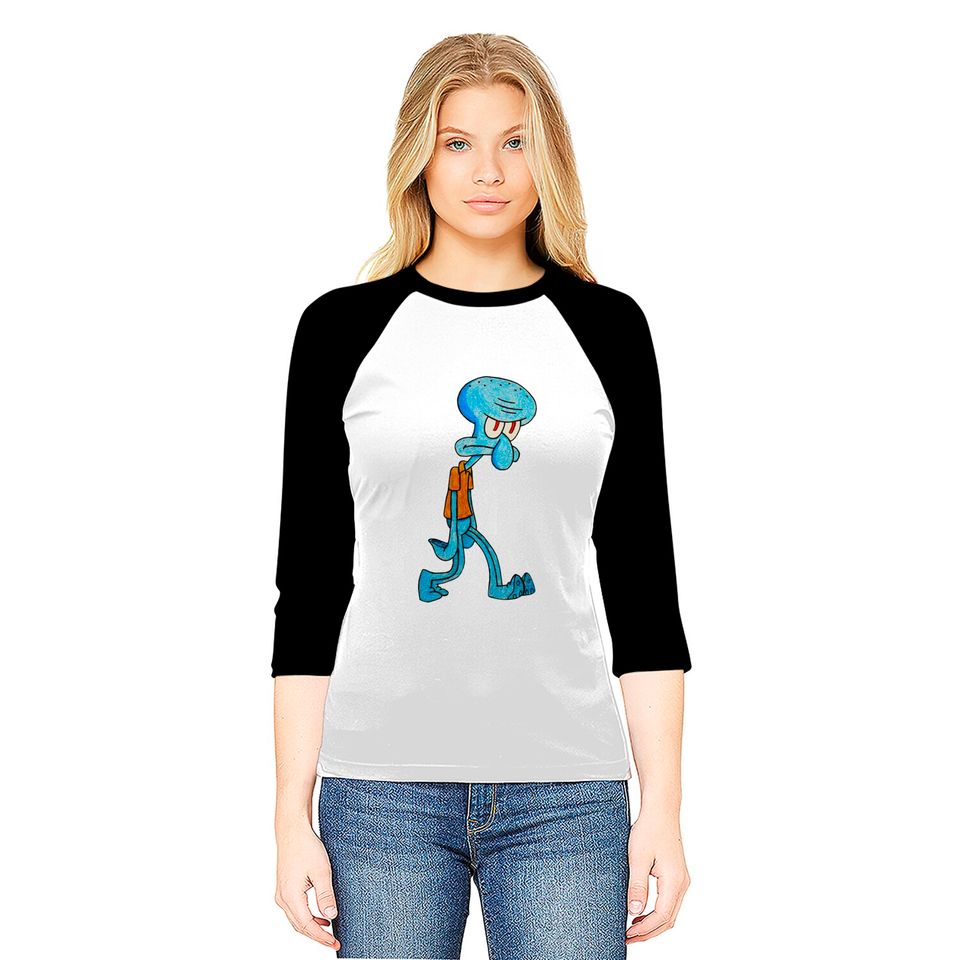 Grumpy Squidward - Squidward - Baseball Tees