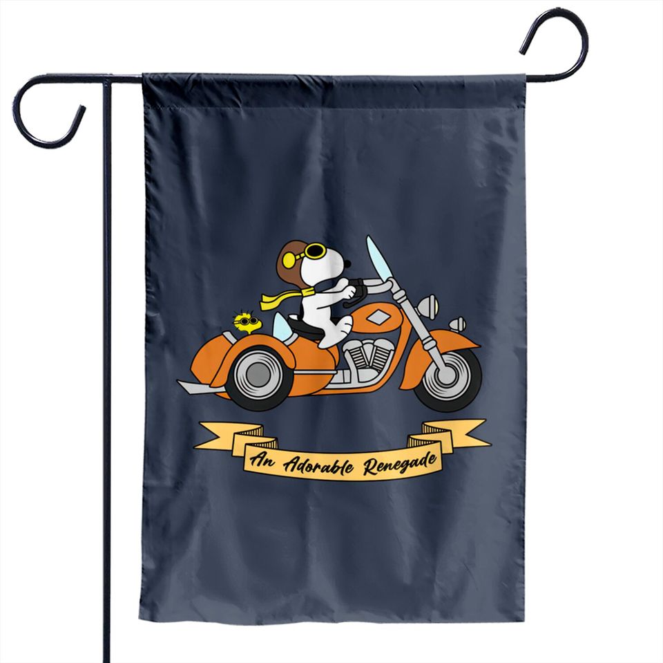 Snoopy Motorcycle - Snoopy - Garden Flags