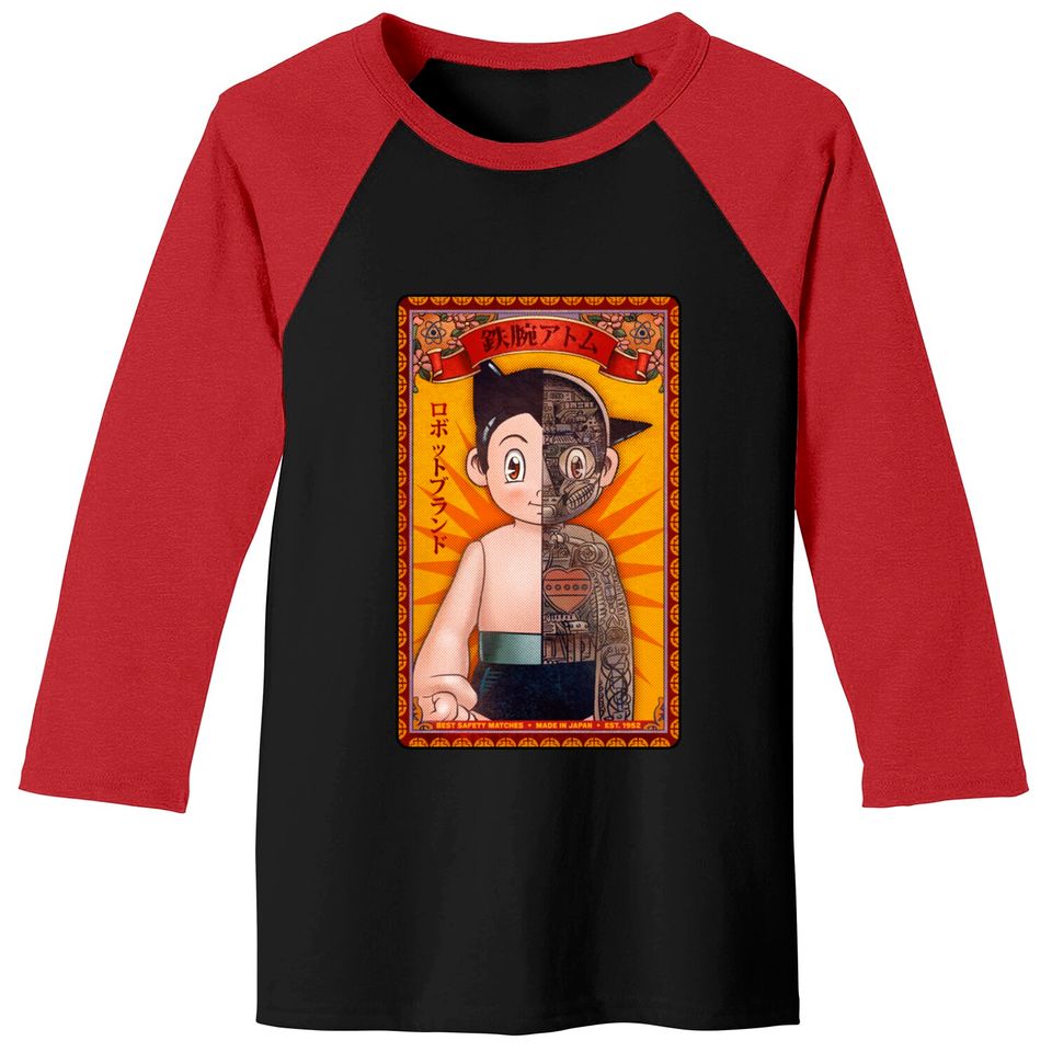 Mighty Atom Brand Matches - Astro Boy - Baseball Tees