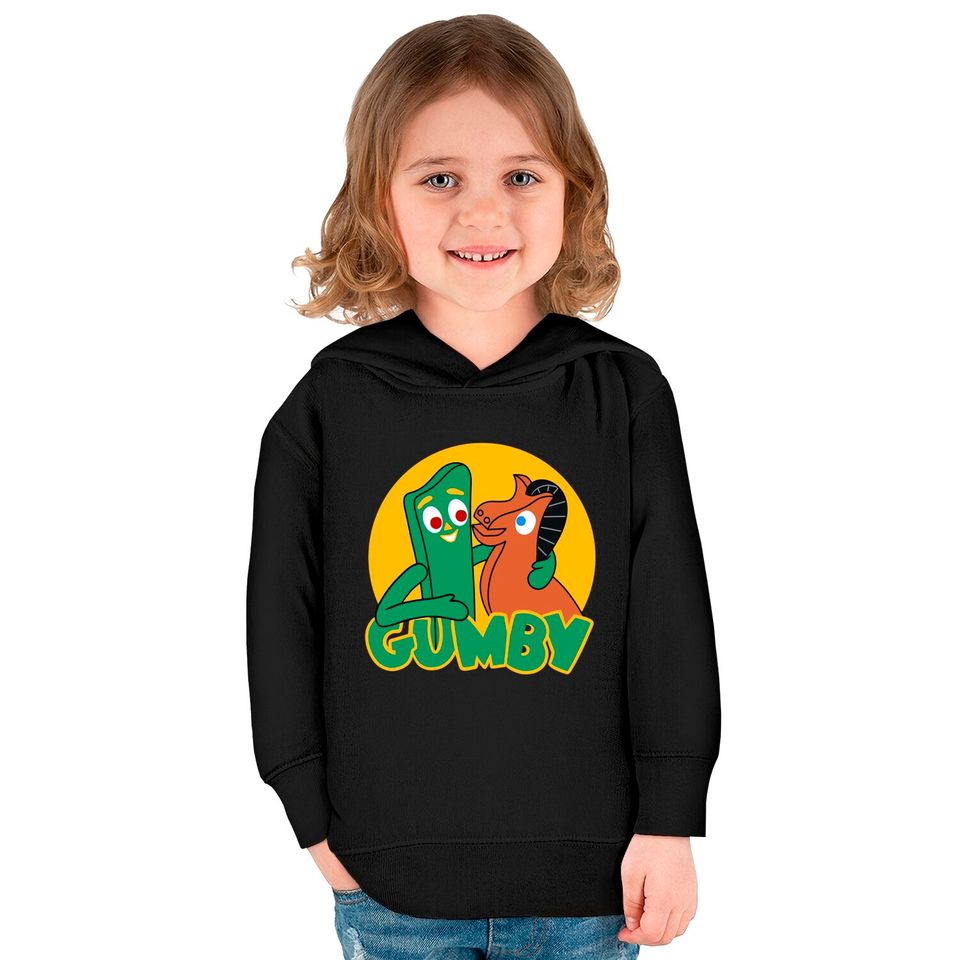 Gumby and Pokey - Gumby And Pokey - Kids Pullover Hoodies