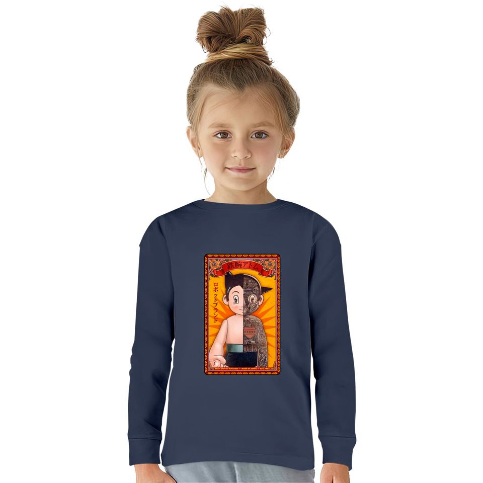 Mighty Atom Brand Matches - Astro Boy -  Kids Long Sleeve T-Shirts