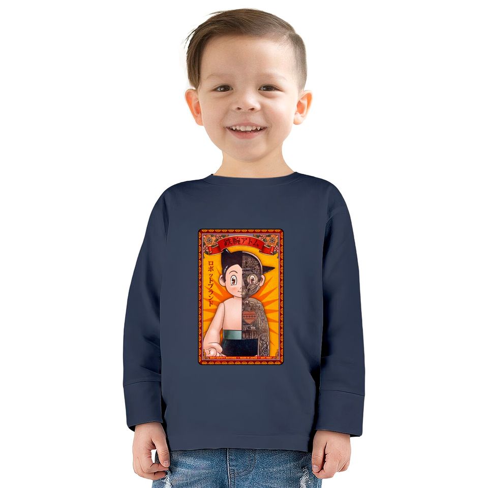 Mighty Atom Brand Matches - Astro Boy -  Kids Long Sleeve T-Shirts