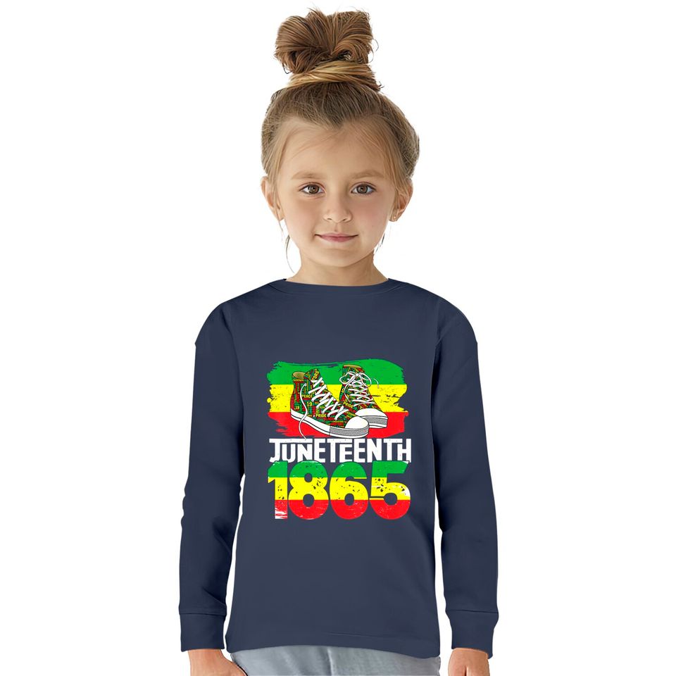 Juneteenth June 19 1865 Black African American Independence  Kids Long Sleeve T-Shirts