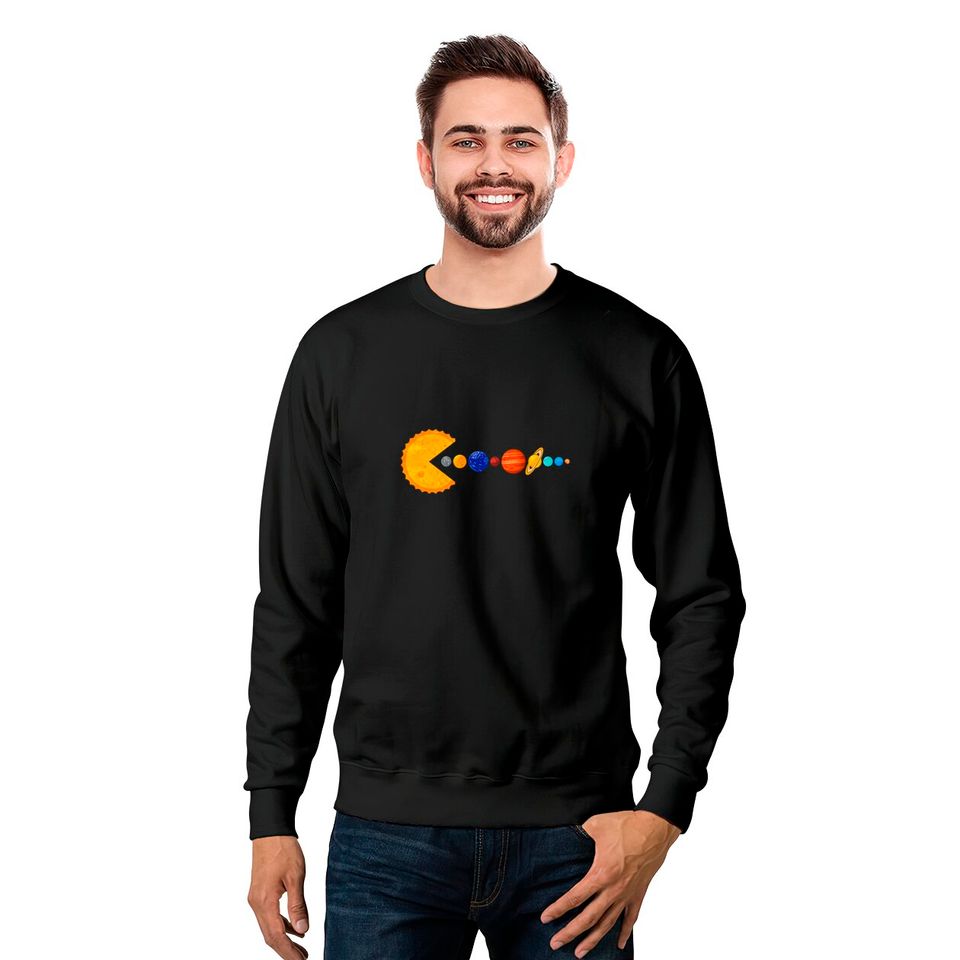 Pacman Eating Planets - Pacman - Sweatshirts