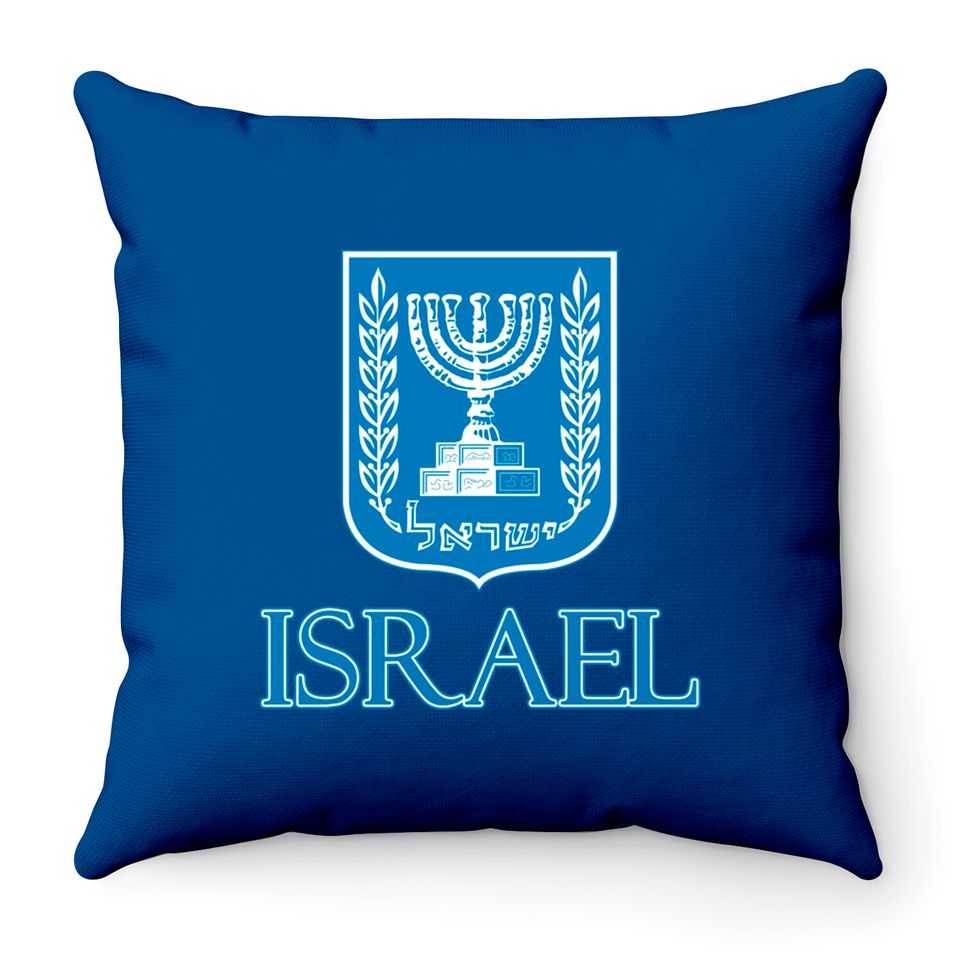 Israel - Israeli Coat of Arms Design - Israel - Throw Pillows