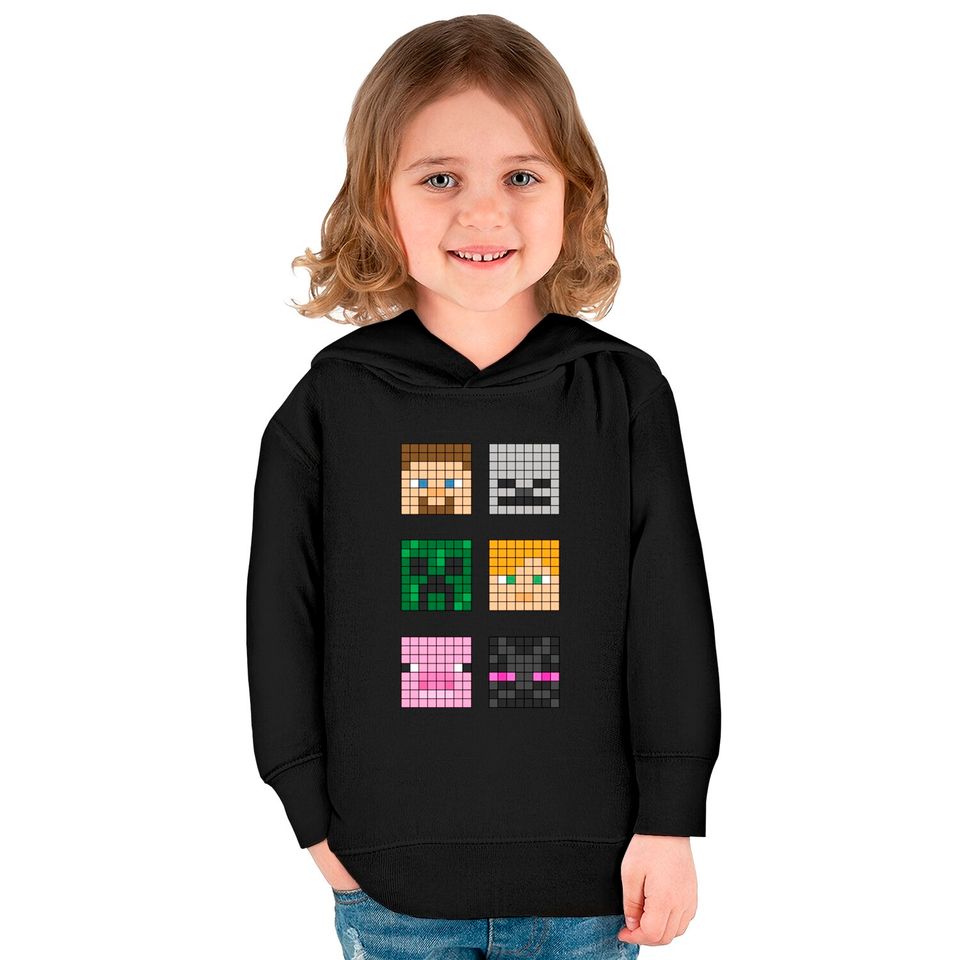 Famous characters - Minecraft - Kids Pullover Hoodies