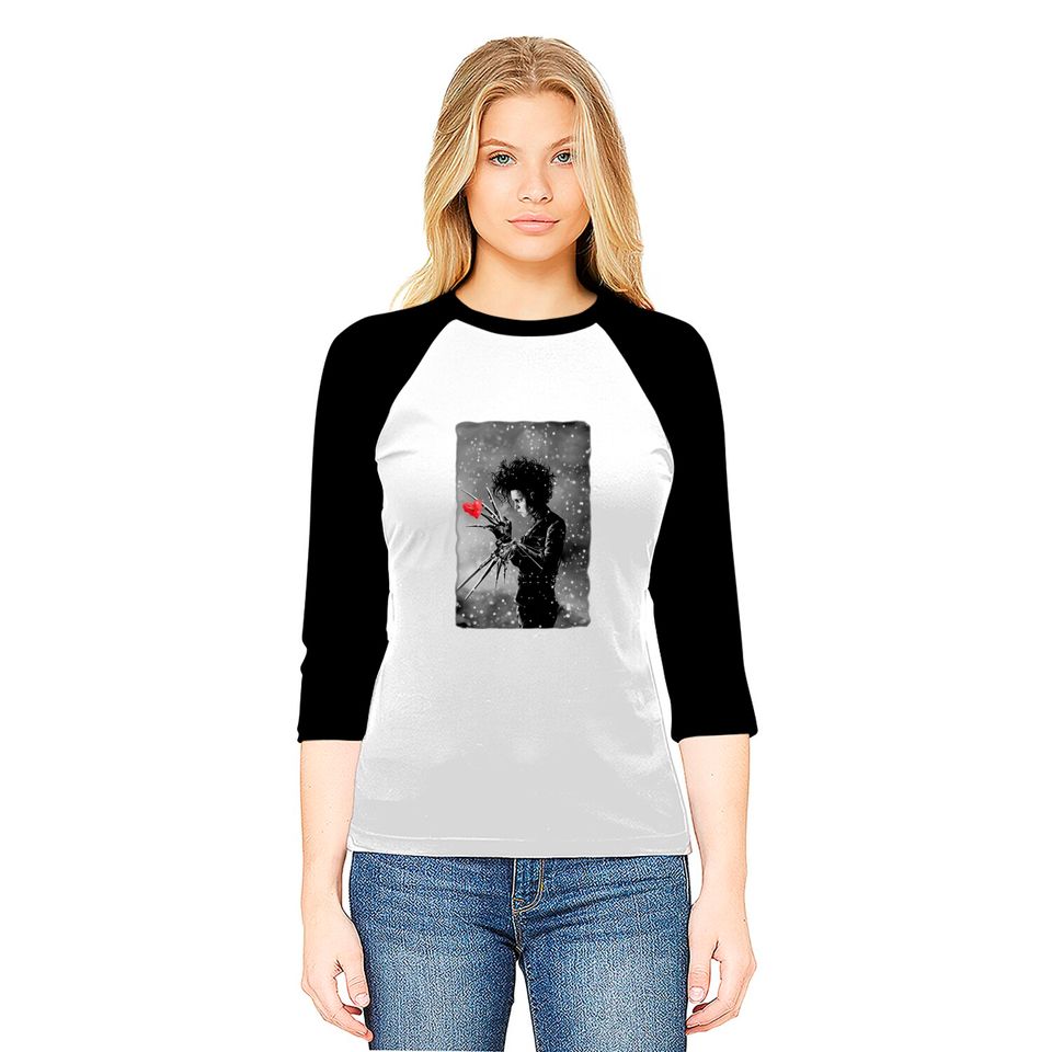 PAPER HEARTS - Edward Scissorhands - Baseball Tees