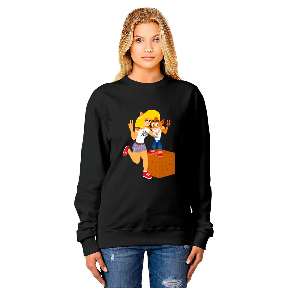 Crash and Tawna Together Again - Crash Bandicoot - Sweatshirts