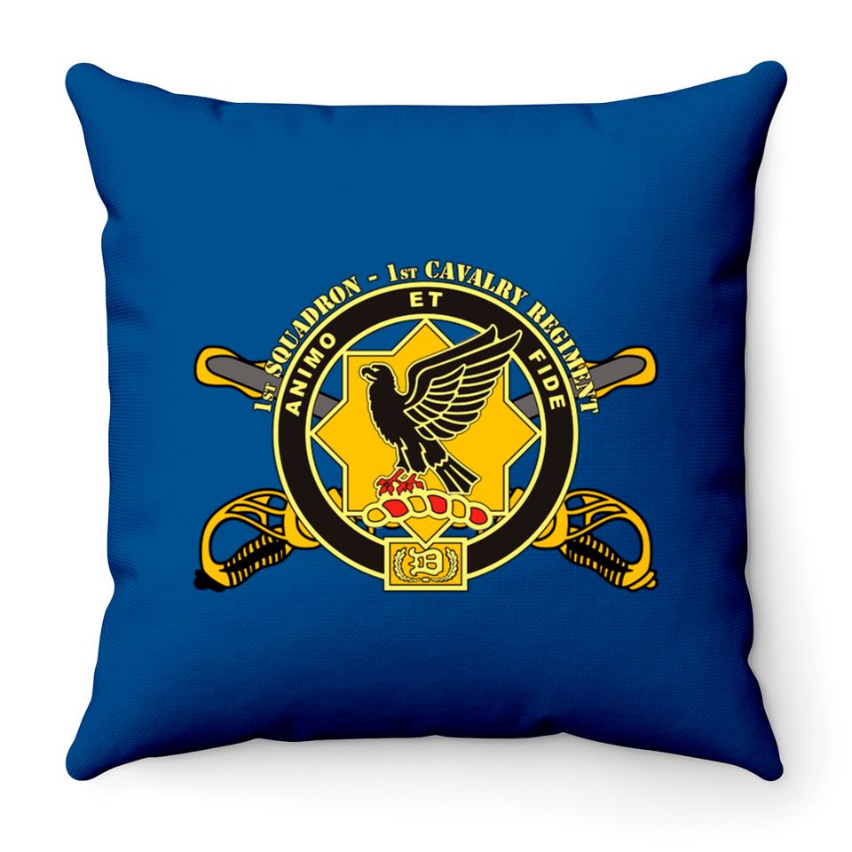 1st Squadron, 1st Cavalry Regiment - U.S. Army - 1st Squadron 1st Cavalry Regiment - Throw Pillows