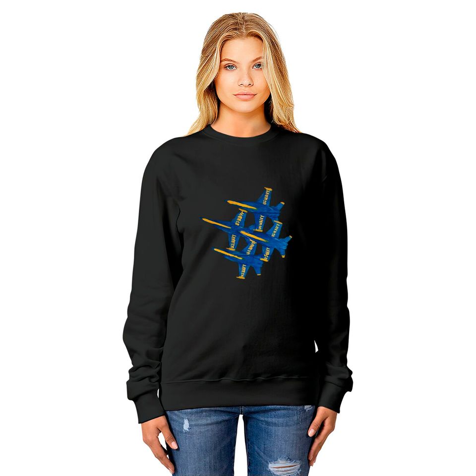 Navy Blue Angels - Navy - Sweatshirts