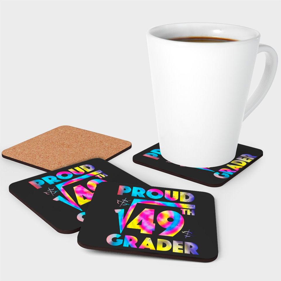 Proud 7th Grade Square Root of 49 Teachers Students - 7th Grade Student - Coasters