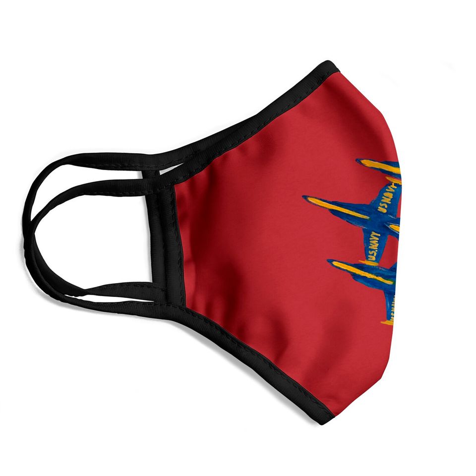 Navy Blue Angels - Navy - Face Masks
