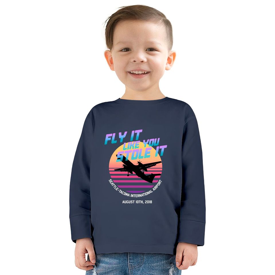 Fly It Like You Stole It - Richard Russell, Sky King, 2018 Horizon Air Q400 Incident - Sky King -  Kids Long Sleeve T-Shirts