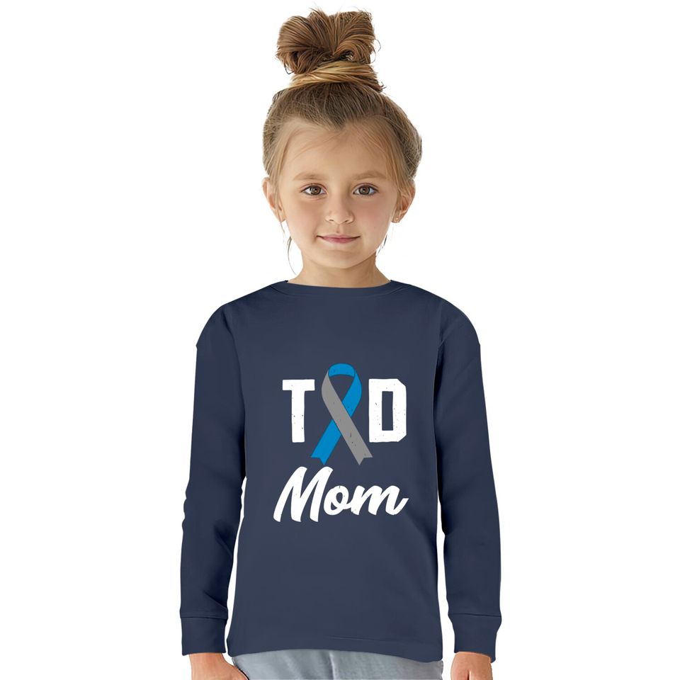 T1D Mom Diabetes Insulin awareness month - Diabetes -  Kids Long Sleeve T-Shirts