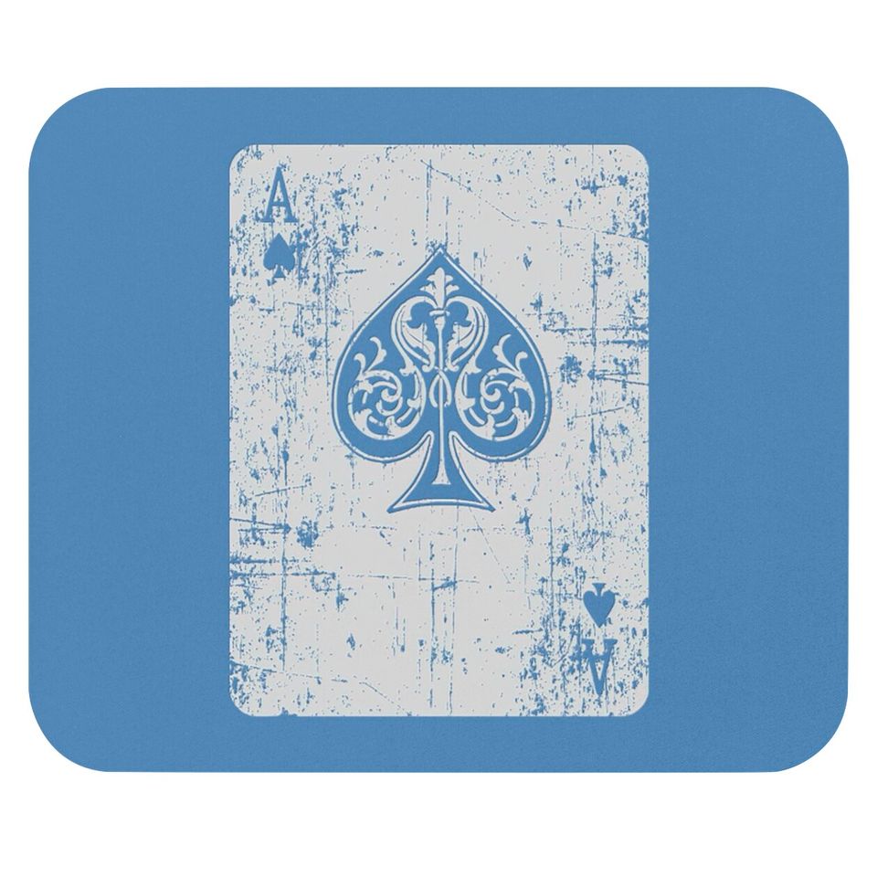 Vintage ace of spades playing card poker Mouse Pads