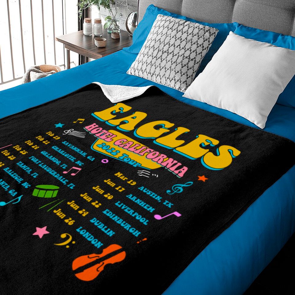 US Tour The Eagles Hotel California Concert 2022 Baby Blankets, Eagles Baby Blankets, The Eagles 2022 Tour Baby Blankets