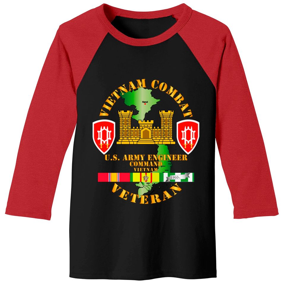 Vietnam Combat Engineer - Engineer Command Vietnam w SVC - Combat - Baseball Tees