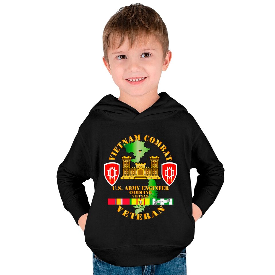 Vietnam Combat Engineer - Engineer Command Vietnam w SVC - Combat - Kids Pullover Hoodies