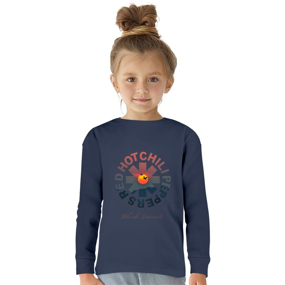 Red Hot Chili Peppers Shirt, Black Summer  Kids Long Sleeve T-Shirts, Rock Band Tee, Chili Peppers