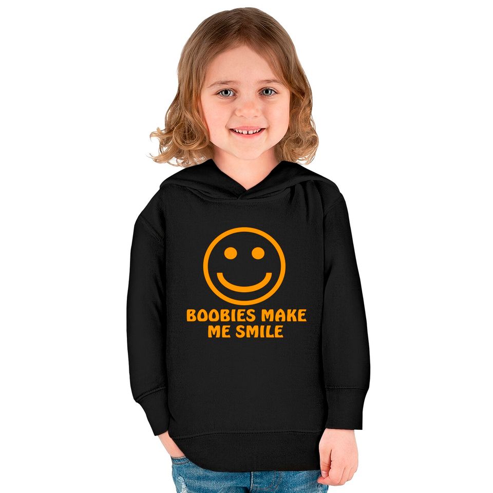 Boobies Make Me Smile - Gifts For Him - Kids Pullover Hoodies