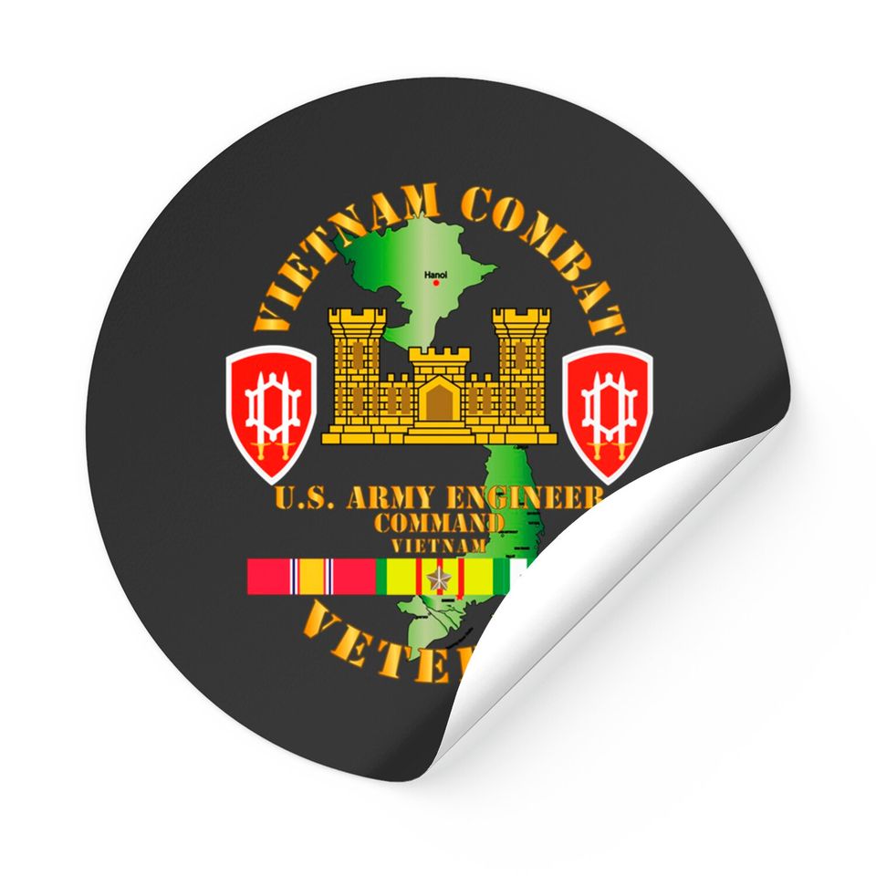 Vietnam Combat Engineer - Engineer Command Vietnam w SVC - Combat - Stickers