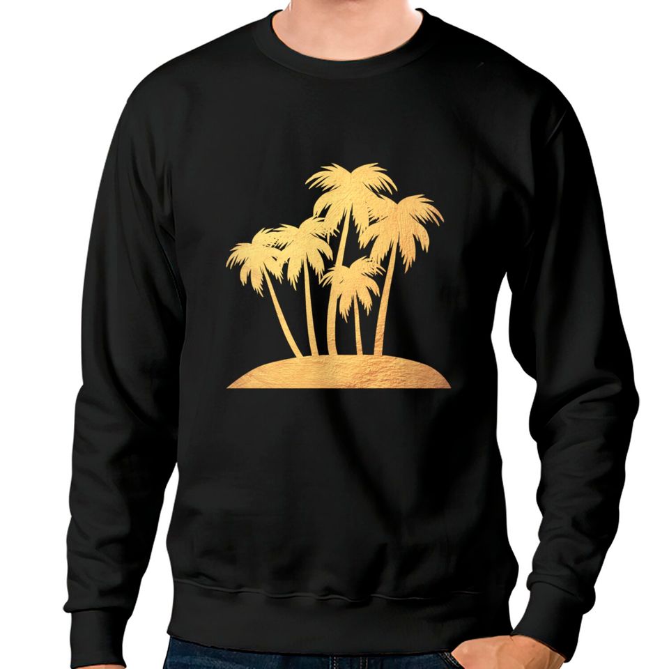 Palm Gold Beach Vacation Island Luxury Summer Sun