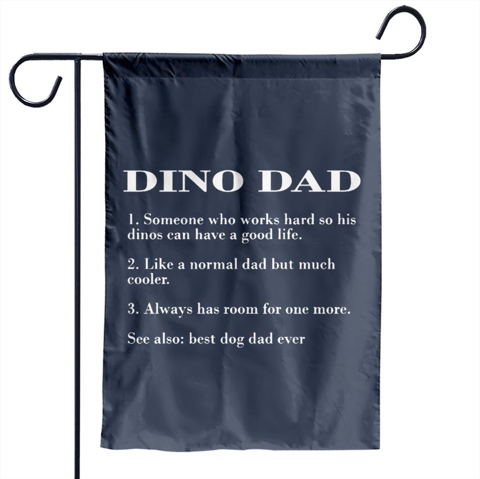 Dino Dad Description FUNNY DINO Garden Flag Garden Flags