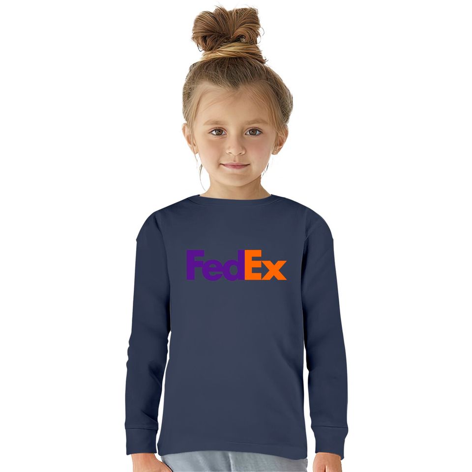 FedEx  Kids Long Sleeve T-Shirts, FedEx Logo TShirt