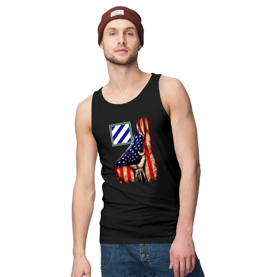 3rd Infantry Division American Flag Tank Tops