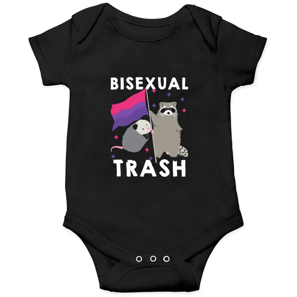 Bisexual Trash Gay Pride Rainbow LGBT Raccoon Onesies