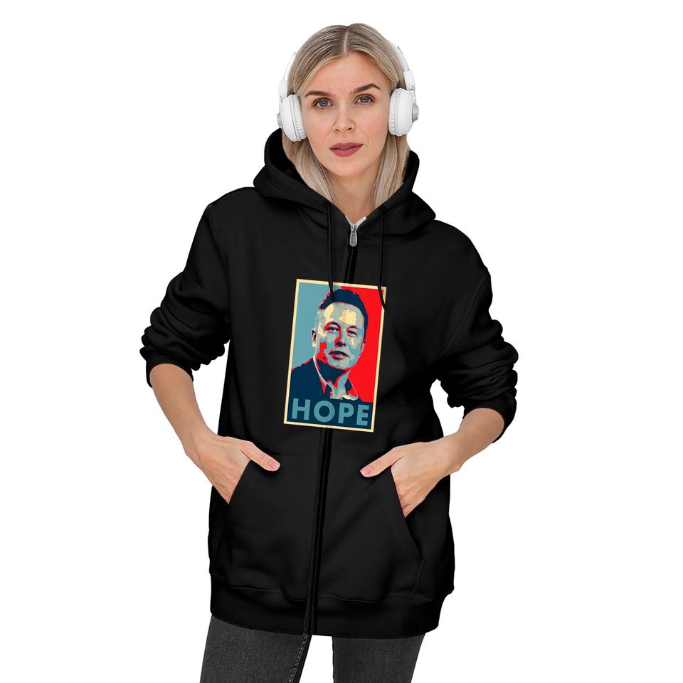 Elon Musk Hope Classic Zip Hoodies
