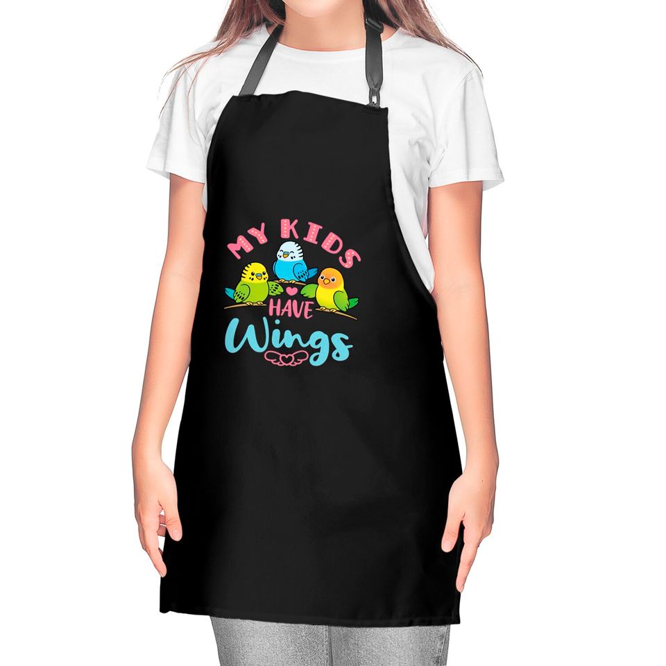Parakeet Budgie Mom My Kids Have Wings Kitchen Aprons