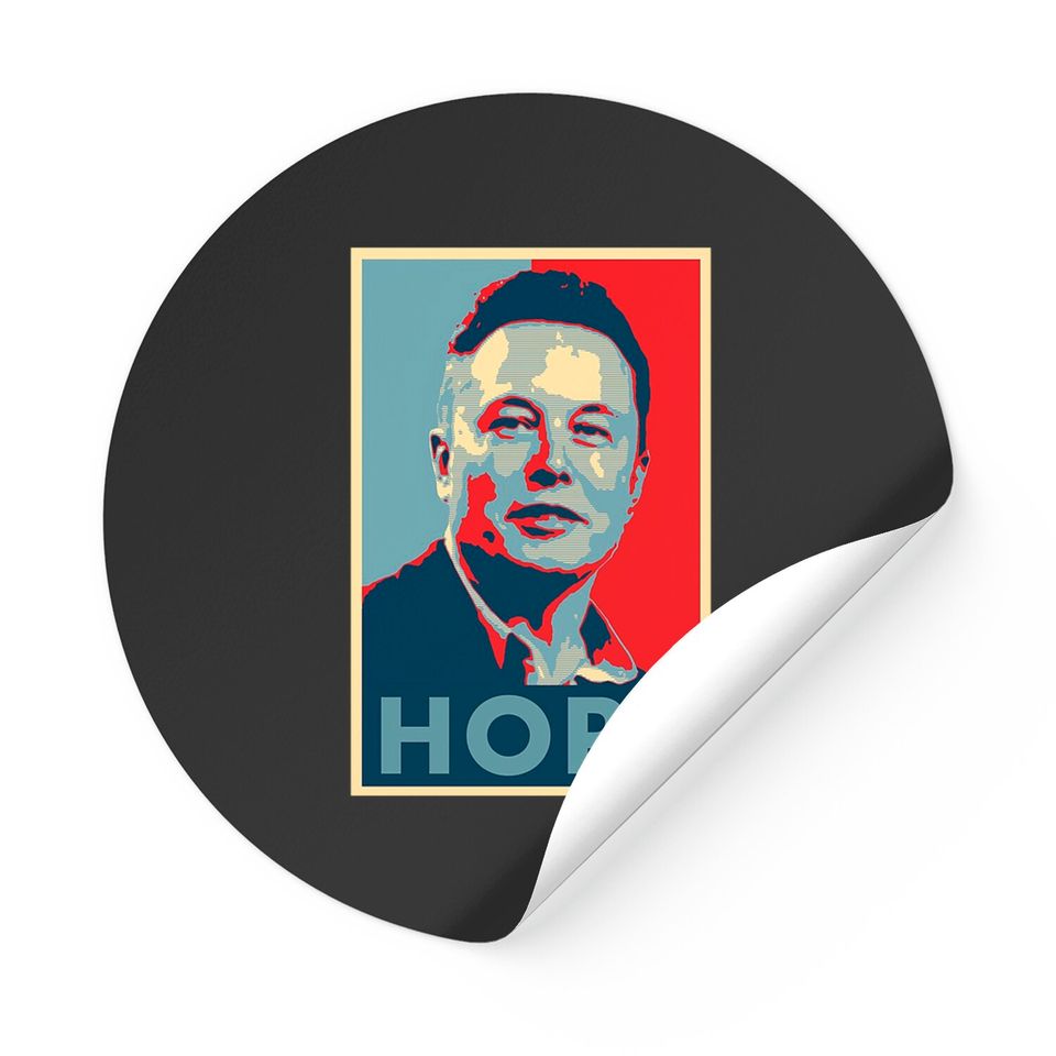 Elon Musk Hope Classic Stickers