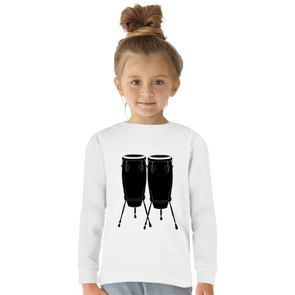 Congas Instrument  Kids Long Sleeve T-Shirts