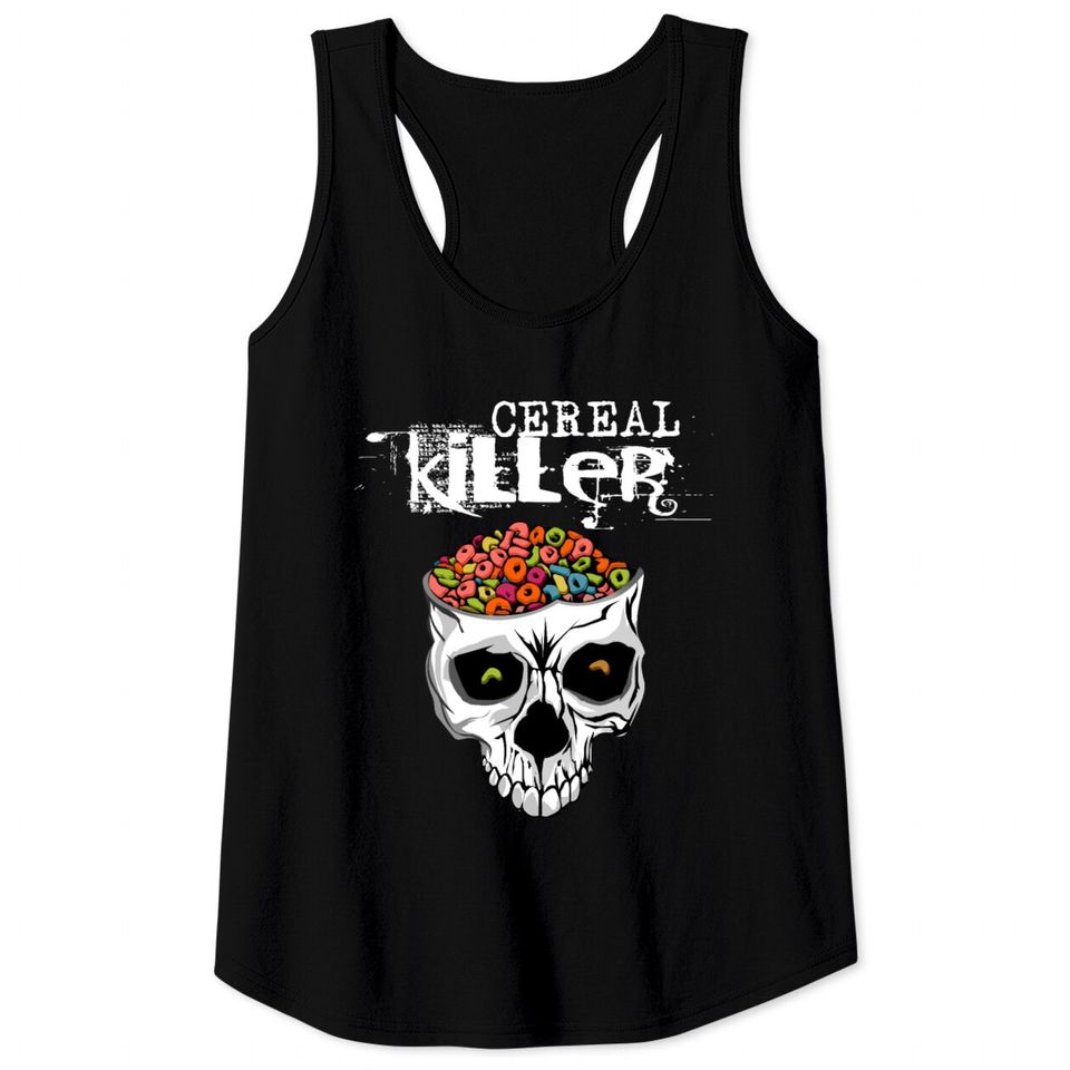 Thread Science Cereal Killer Skull Tank Tops design