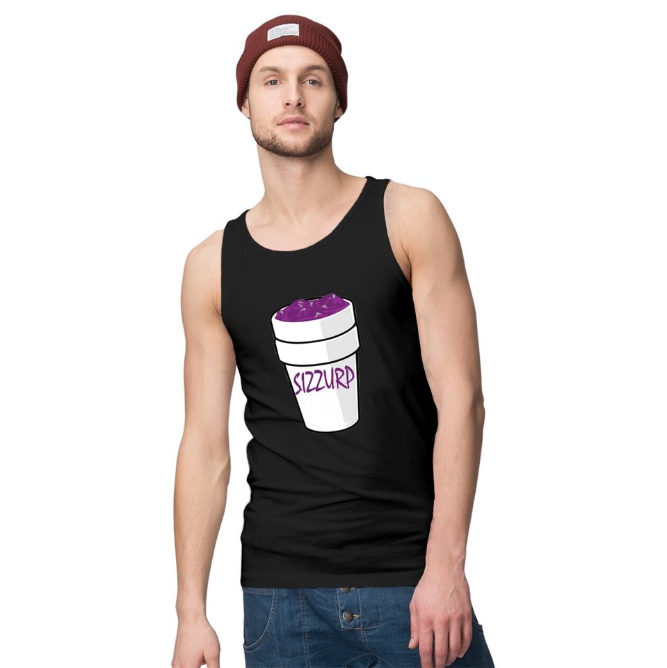 Sizzurp Codein Lean Dirty Cough Syrup Purple Drank Tank Tops