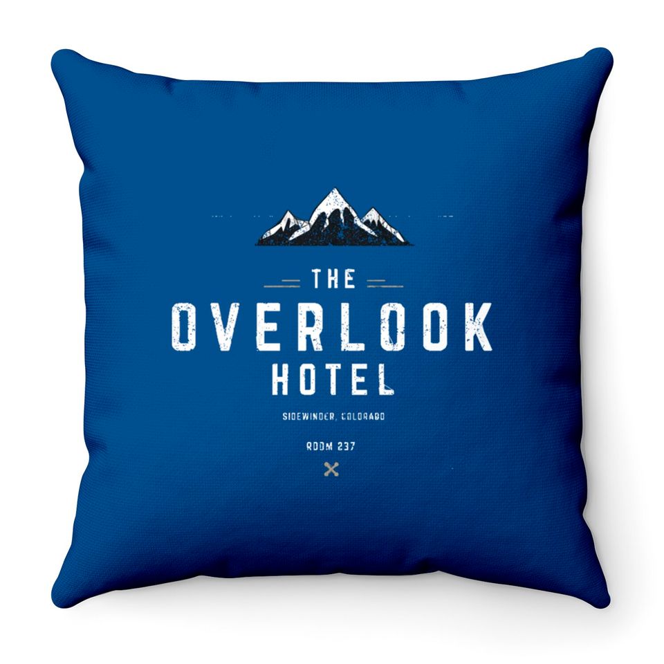 Overlook Hotel modern logo - Overlook Hotel - Throw Pillows