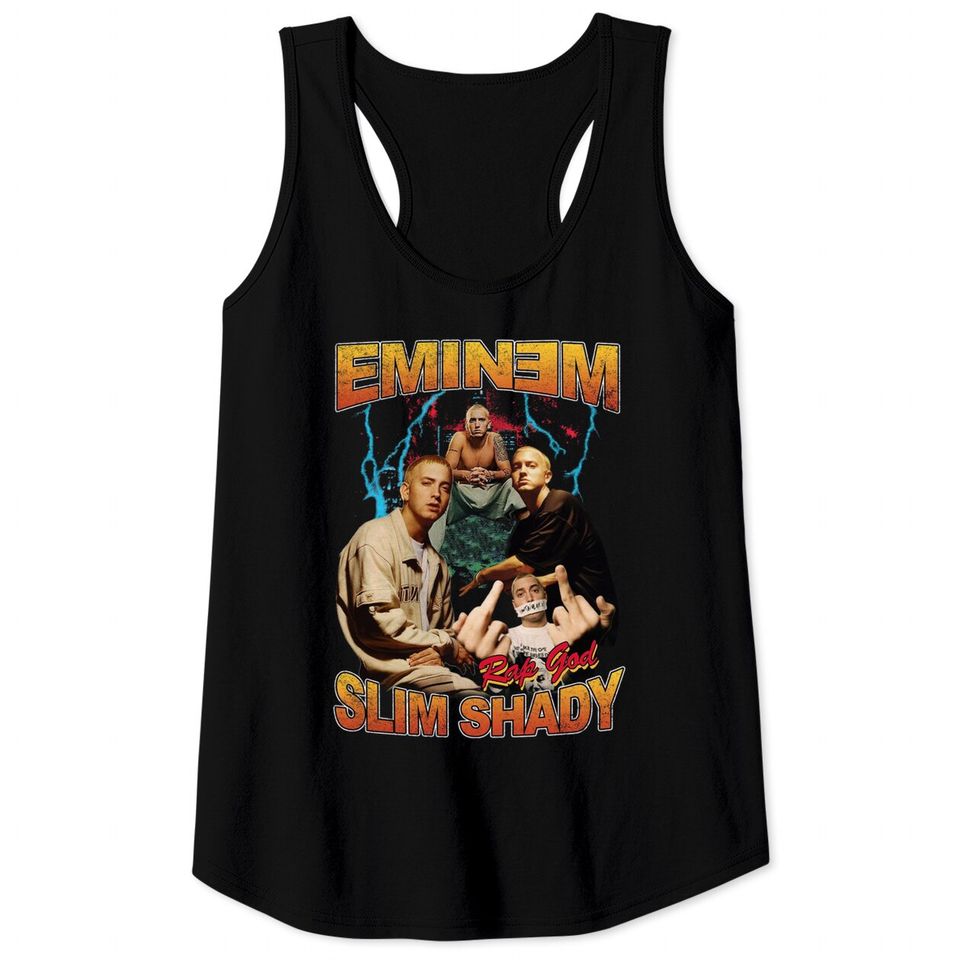 Eminem Retro Vintage Black Tank Tops