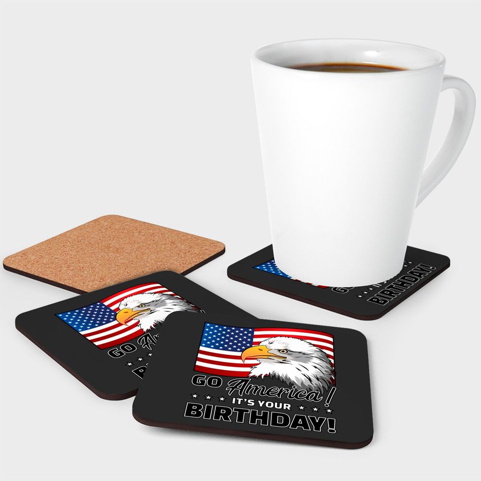 4th of July American Flag Eagle - 4th Of July - Coasters