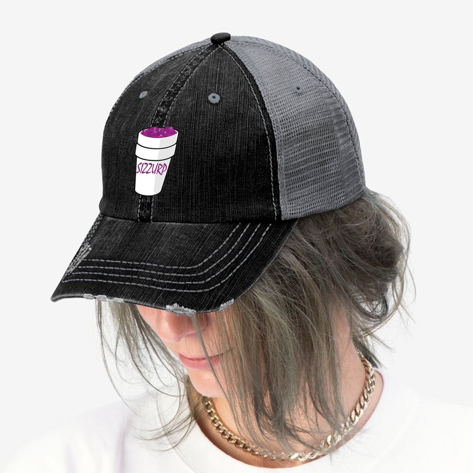 Sizzurp Codein Lean Dirty Cough Syrup Purple Drank Trucker Hats