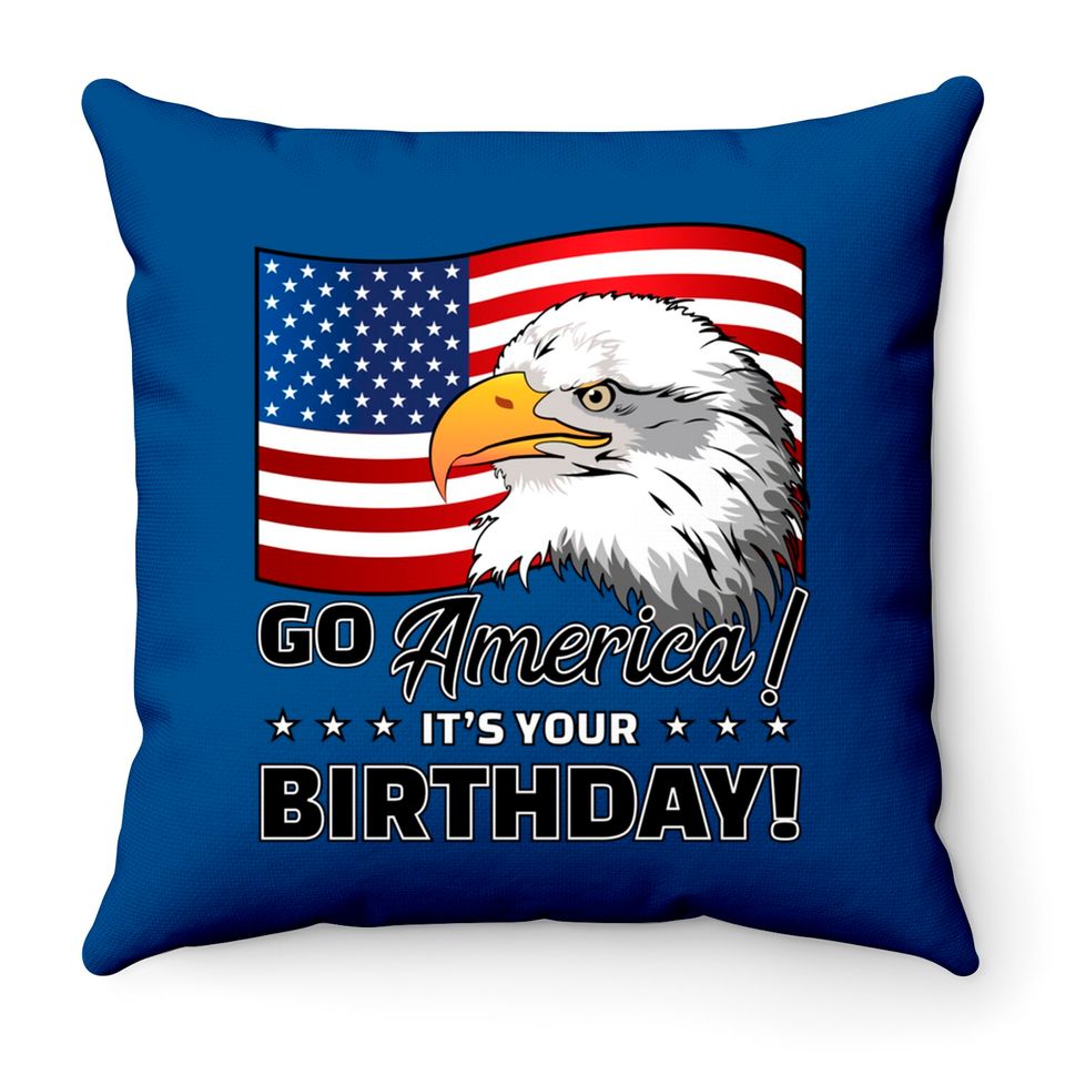 4th of July American Flag Eagle - 4th Of July - Throw Pillows