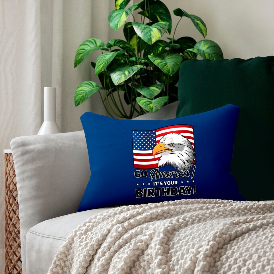 4th of July American Flag Eagle - 4th Of July - Lumbar Pillows