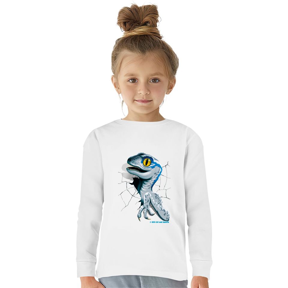 Jurassic World - Baby Blue Raptor - Jurassic World -  Kids Long Sleeve T-Shirts