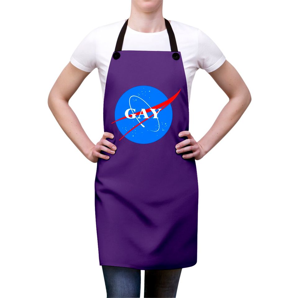 Gay NASA Logo Space Gay Geek Pride - Gay - Aprons